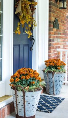 Use rustic planters as a container for seasonal blooms | Landscape Services in Dallas, TX