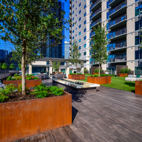 Commercial Landscape Installation and Maintenance for mixed use property in Uptown Dallas